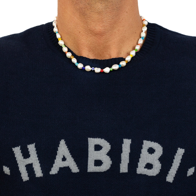 Fiori necklace on male model