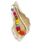 Beaded wooden necklace