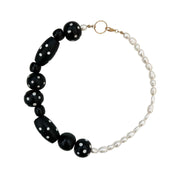 black&white wooden necklace