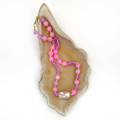rose quartz necklace