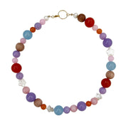Colourful jade necklace